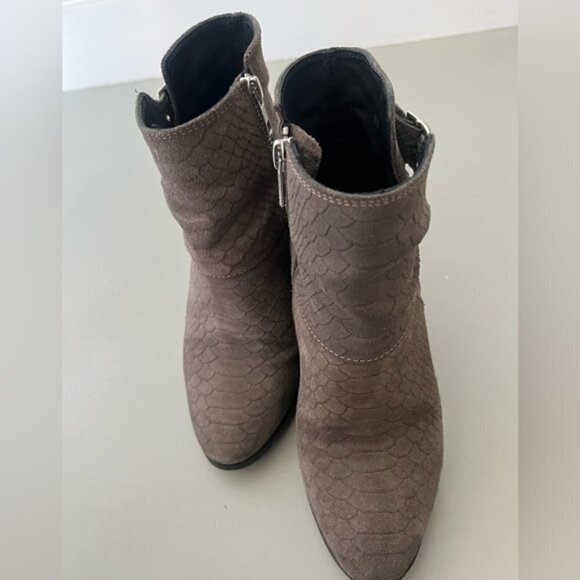 The Kooples Ankle Boots Gray - Leather Snake Print - Picture 8 of 12